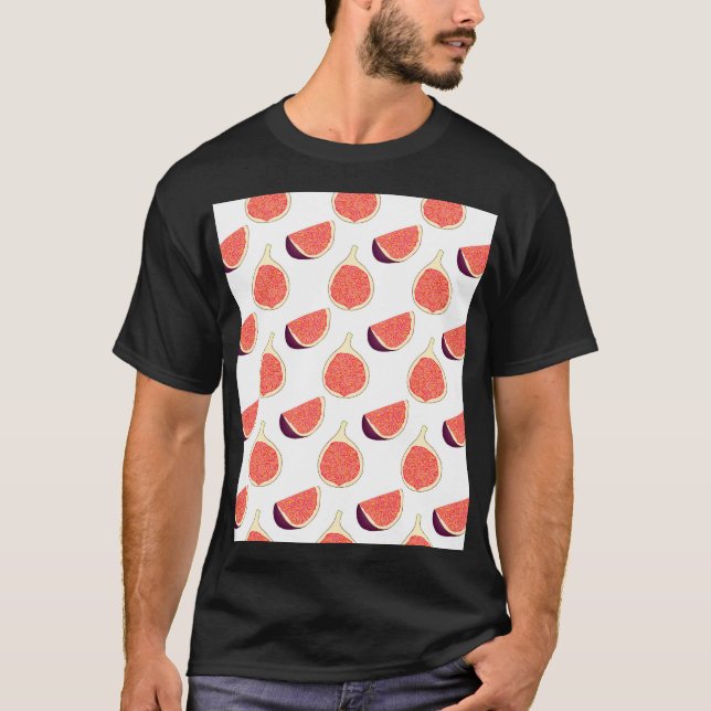 Seamless purple fig: colourful pattern T-Shirt (Front)