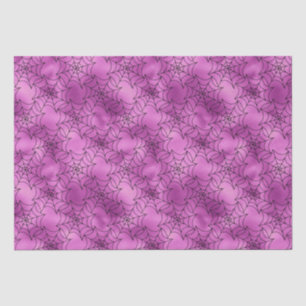 Seamless Purple Foil and Black Cobwebs Halloween Tissue Paper