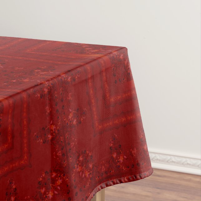 Seamless red silk lined striped pattern modern abs tablecloth (In Situ)