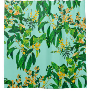 Seamless repeat design made with tropical leaves d