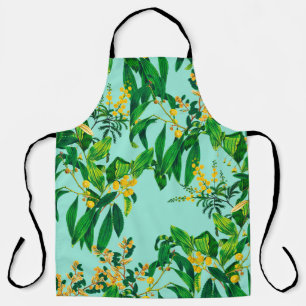 Seamless repeat design made with tropical leaves d apron