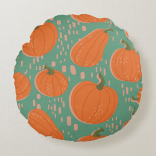 Seamless repeat pattern swatch. Vintage design of Round Pillow