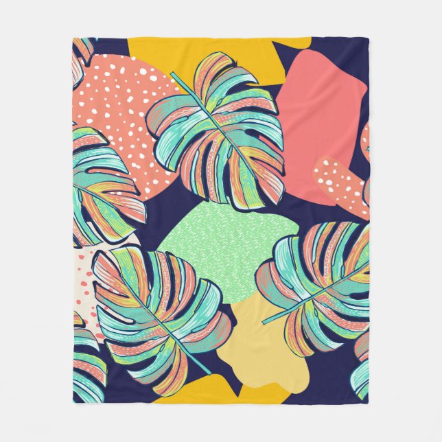 seamless repeat pattern with graphic illustrated l fleece blanket (Front)