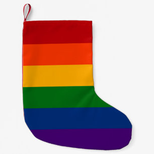 Seamless Repeating LGBTQ Pride Rainbow Flag  Small Christmas Stocking
