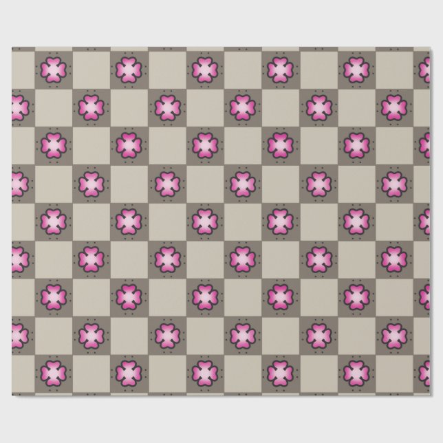 Seamless Retro Aesthetic Design" Wrapping Paper (Flat)