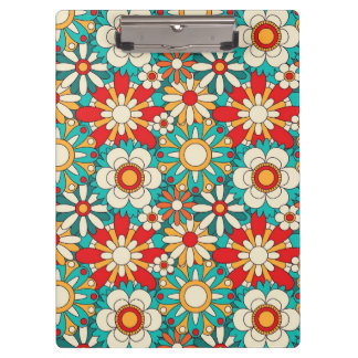 Seamless Retro Floral Pattern. Vintage Decorative  Clipboard