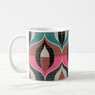 Seamless retro pattern in the style of the sixties coffee mug