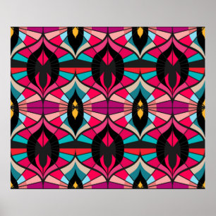 Seamless retro pattern in the style of the sixties poster