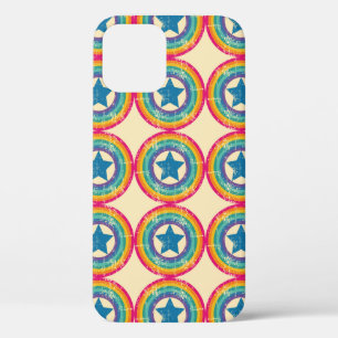 Seamless retro pattern. Texture with circles and s iPhone 12 Case