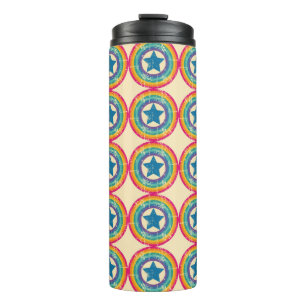 Seamless retro pattern. Texture with circles and s Thermal Tumbler