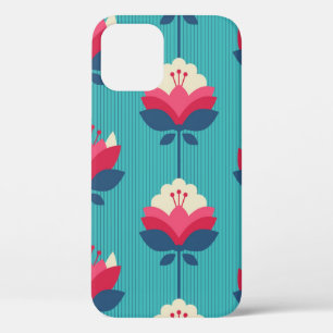 seamless retro pattern with flowers iPhone 12 case