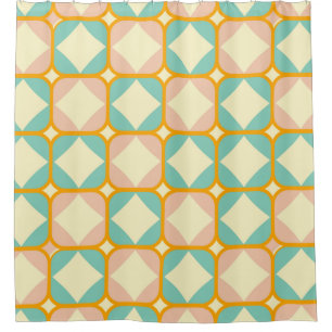 Seamless retro pattern with rounded squares