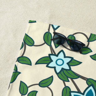 Seamless retro pattern with rounded squares beach towel