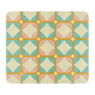 Seamless retro pattern with rounded squares cutting board