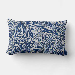 Seamless retro pattern with rounded squares lumbar pillow