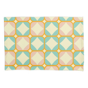 Seamless retro pattern with rounded squares pillowcase