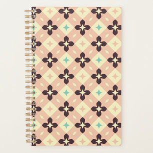 Seamless retro pattern with rounded squares planne planner