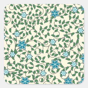Seamless retro pattern with rounded squares square sticker