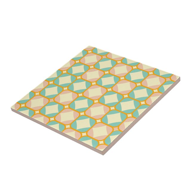 Seamless retro pattern with rounded squares tile (Side)