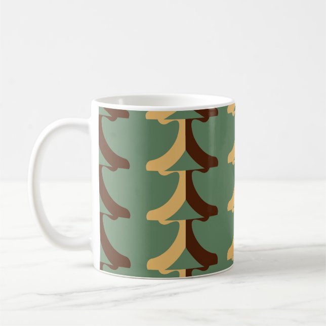 Seamless retro pattern with vertical elements. abs coffee mug (Left)