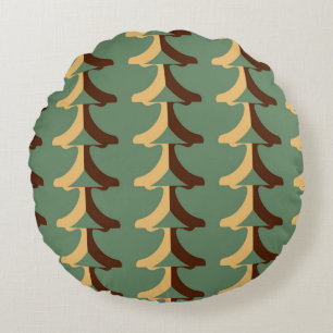 Seamless retro pattern with vertical elements. abs round pillow