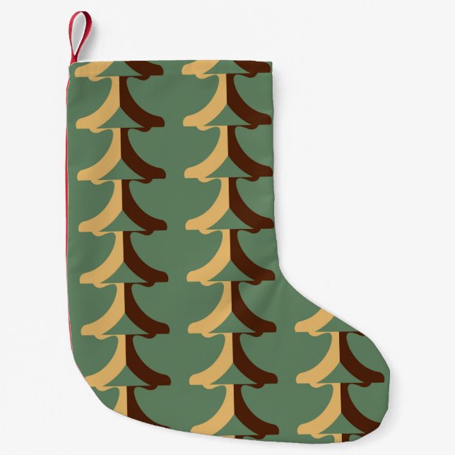 Seamless retro pattern with vertical elements. abs small christmas stocking (Front)
