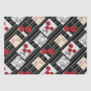 Seamless retro vintage patchwork quilting patches tissue paper