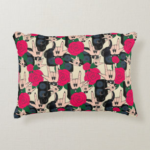 Seamless Rock background. Abstract music modern pa Accent Pillow