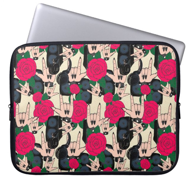 Seamless Rock background. Abstract music modern pa Laptop Sleeve (Front)