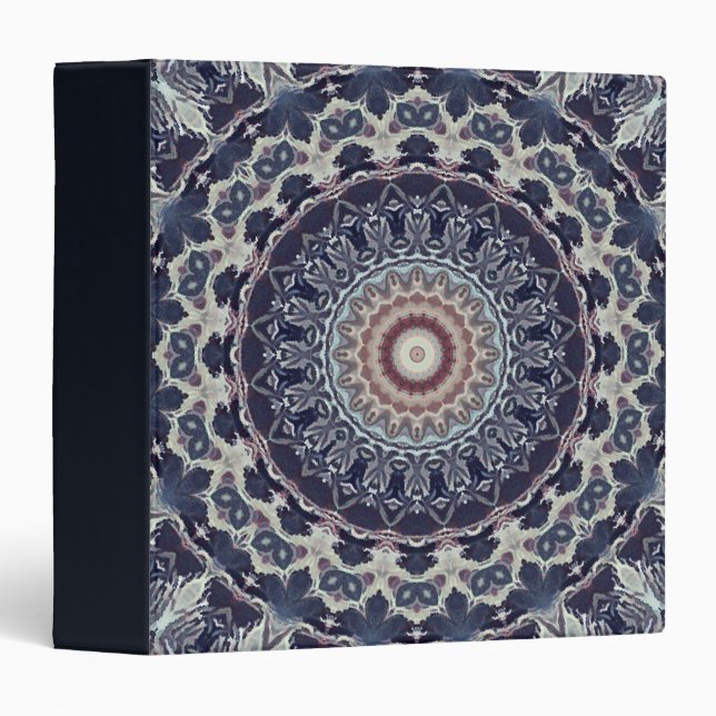 Seamless round ornamental mandala pattern arabic k binder (Front/Spine)