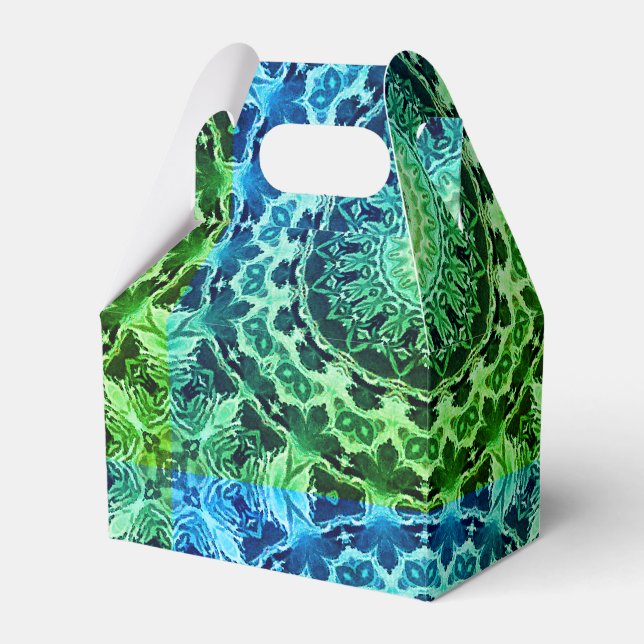 Seamless round ornamental mandala pattern arabic k favor box (Front Side)