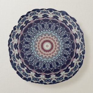 Seamless round ornamental mandala pattern arabic k pillow