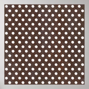 Seamless Rusted metal plate, Perfectly tile able.  Poster