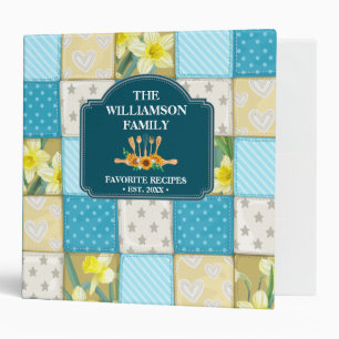 Seamless Rustic pattern Cookbook  3 Ring Binder