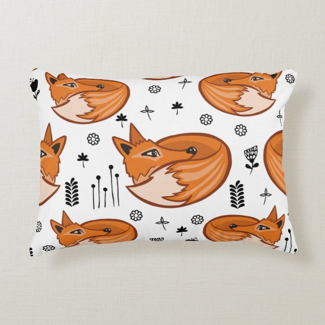 Seamless scandinavian pattern. kids background wit accent pillow (Front)