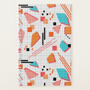 Seamless school geometric memphis shapes pattern s planner