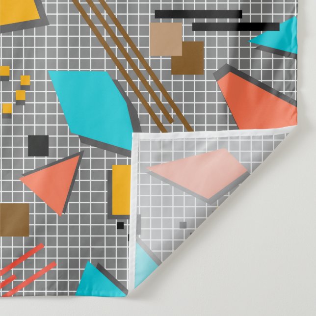 Seamless school geometric memphis shapes pattern s tapestry (Detail)