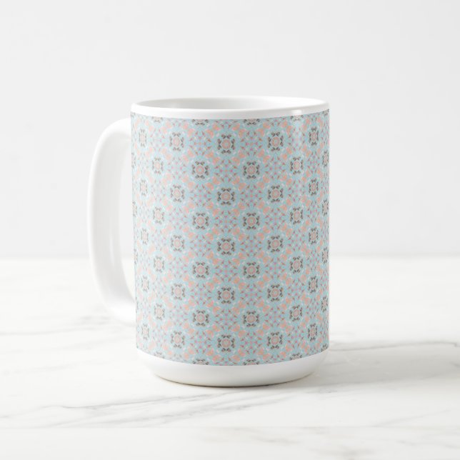 Seamless Seashell Pattern Coffee Mug (Front Left)