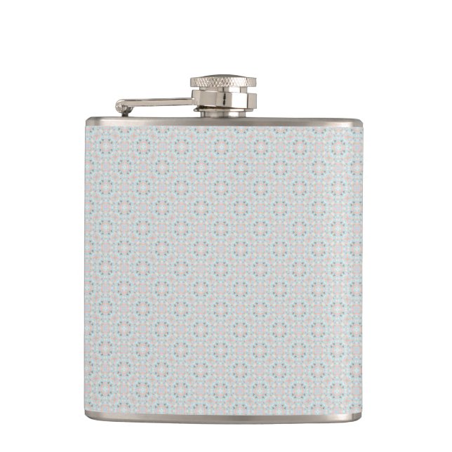 Seamless Seashell Pattern Hip Flask (Front)