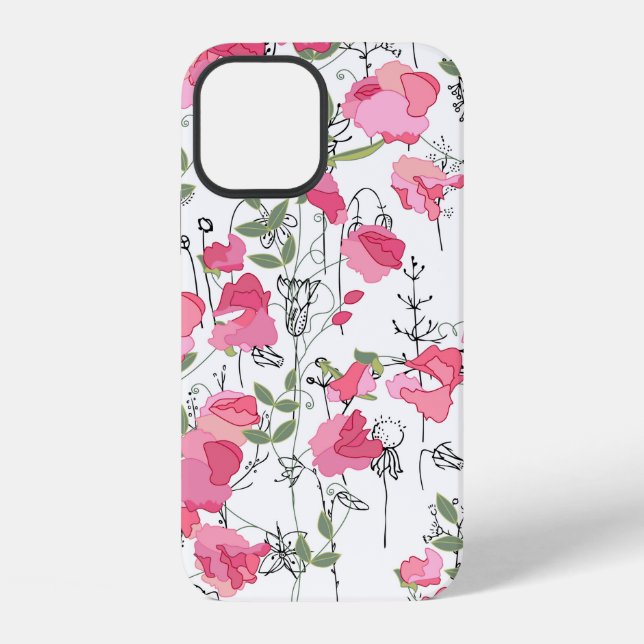 Seamless season pattern with sweet pea. Endless te iPhone Case (Back)