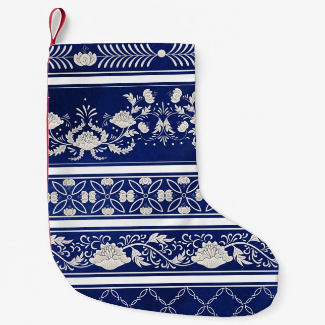 Seamless set of five borders pattern small christmas stocking (Front)