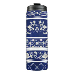 Seamless set of five borders pattern thermal tumbler