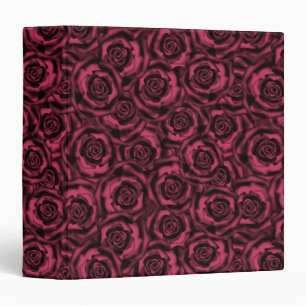 Seamless silk satin red pink roses flowers floral binder