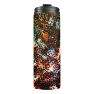 Seamless snake reptile lizard python skin leather thermal tumbler