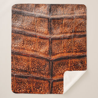 Seamless snake skin texture. Fashion tropical rept Sherpa Blanket