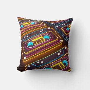 Seamless snake skin texture. Tropical reptiles. Ge Throw Pillow