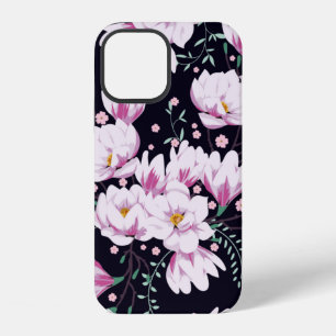Seamless spring pattern with magnolias. iPhone 12 case