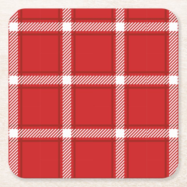 Seamless square abstract pattern design square paper coaster (Front)