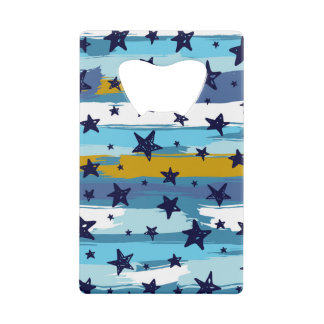 Seamless Star Pattern: Versatile Background Credit Card Bottle Opener