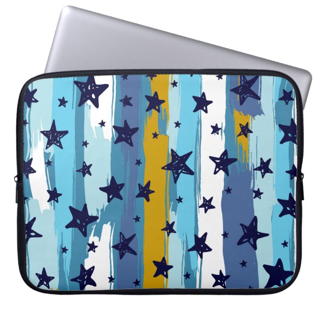 Seamless Star Pattern: Versatile Background Laptop Sleeve (Front)